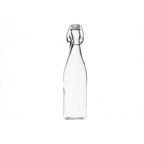 Glass Bottle Round + Stopper D6,5xH27cm