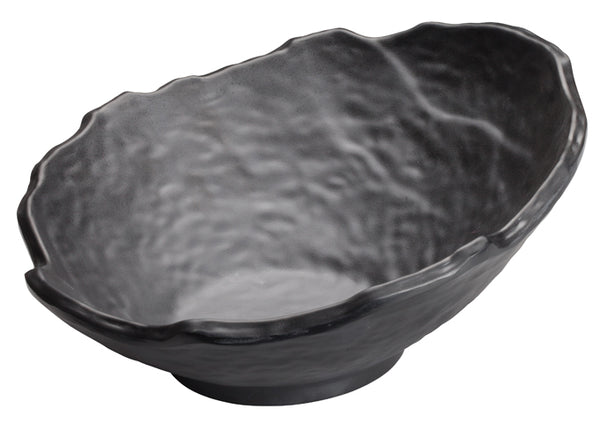28CM Kaori Melamine Angled Bowl, Black