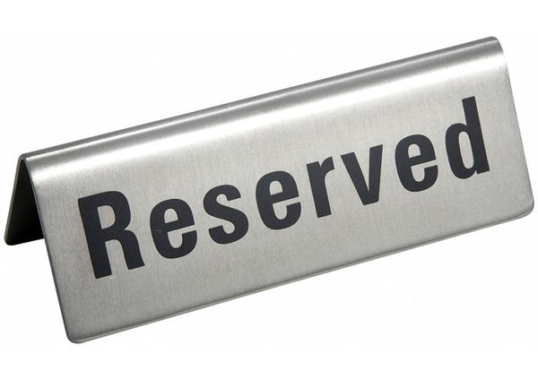 Reserved Sign, Stainless Steel