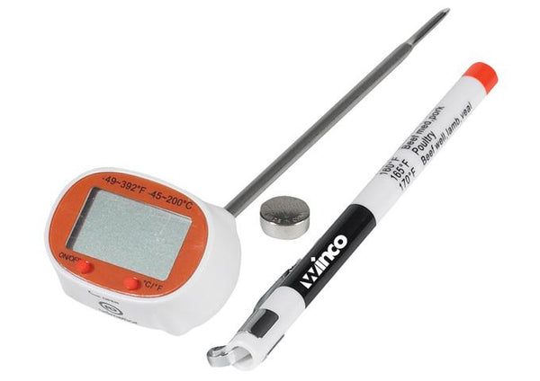 Digital Thermometer, 1-3/16" LCD, 4-3/4" Probe