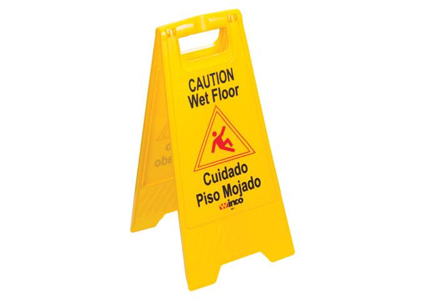 63X30CM Wet Floor Caution Sign, Fold-Out, Yellow