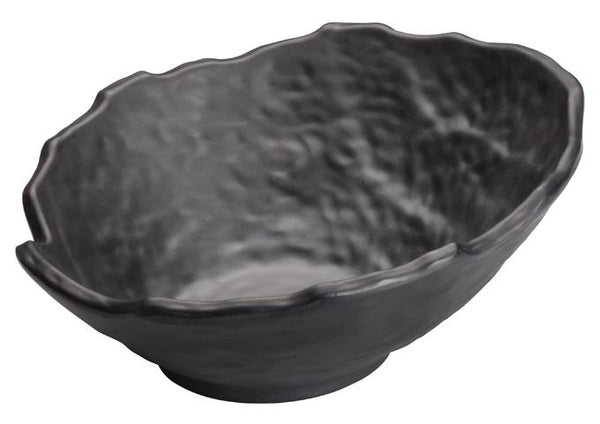 23CM Kaori Melamine Angled Bowl, Black