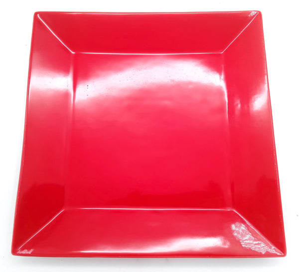 Square Plate Red 10"(25CM)