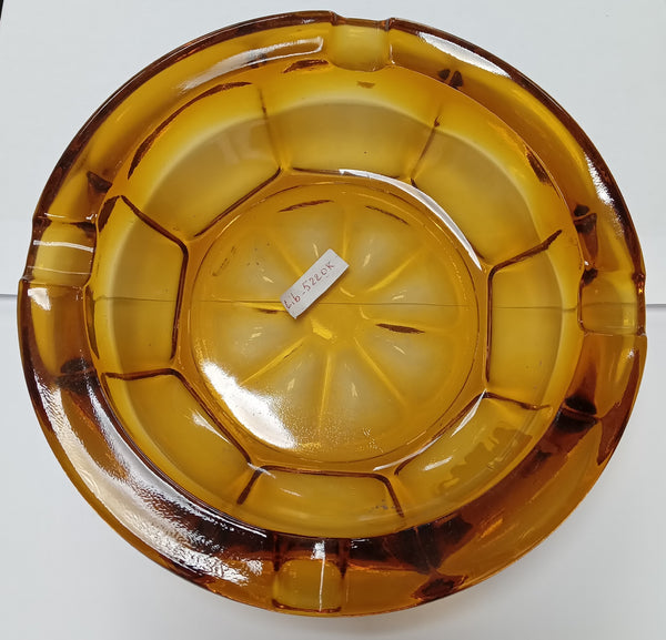 Libbey cigar round ashtray 8.19" amber