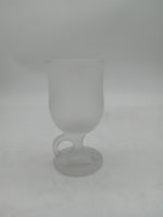 Mazagran satin etch glass with handle