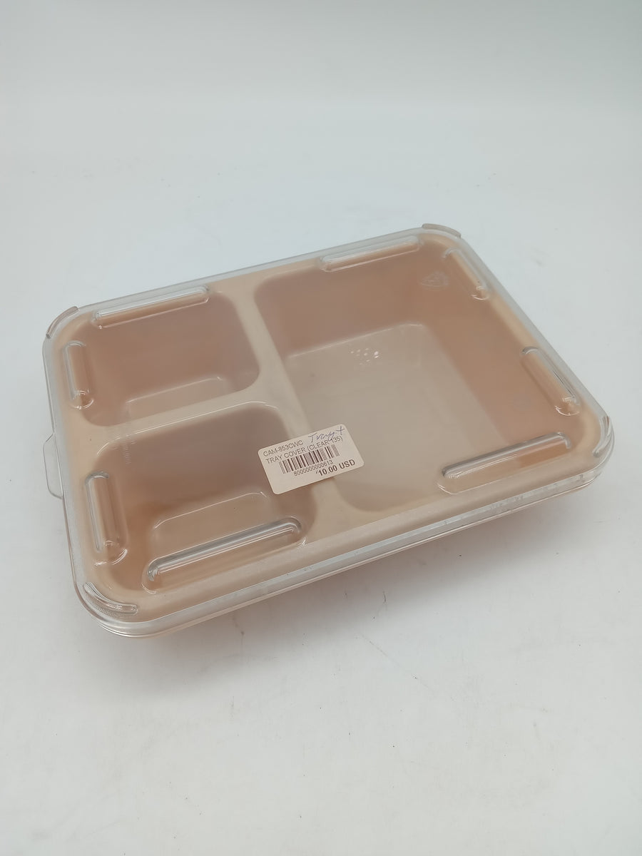 Cambro 3 tier plate beige with transparent cover – HCulinaryOutlet