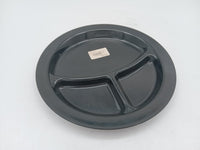 Cambro 3 secton plate round black
