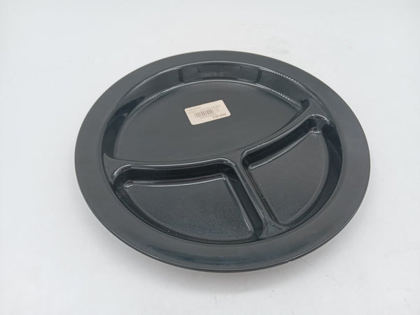 Cambro 3 secton plate round black