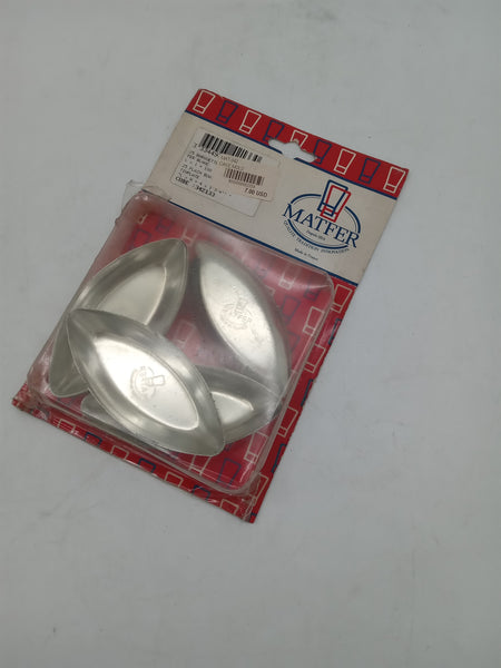 Matfer 25 plain boat molds tinplate 10x4.5 cm