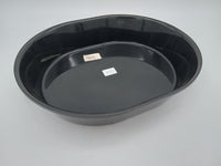 Plexi salad pot oval 1/2-60 black 32.5x26.5x6 cm