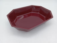 Plexi octagonal bowl bordeaux 26x20x5 cm