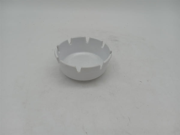 Round white ashtray