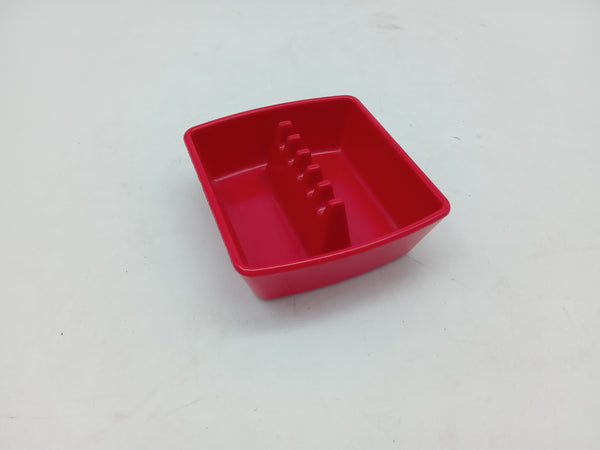 Square red ashtray