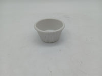 3 1/2 oz flutted ramekin off white