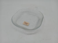 Transparent square bowl 19 cm