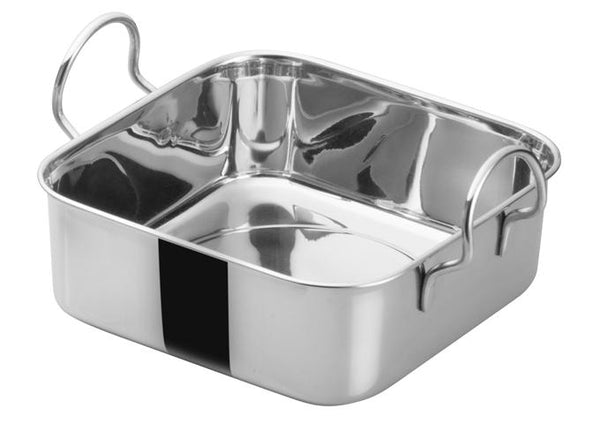 13CM SQUARE Mini Roasting Pan, Stainless Steel