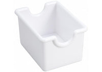 White Sugar Packet Holder, Plastic